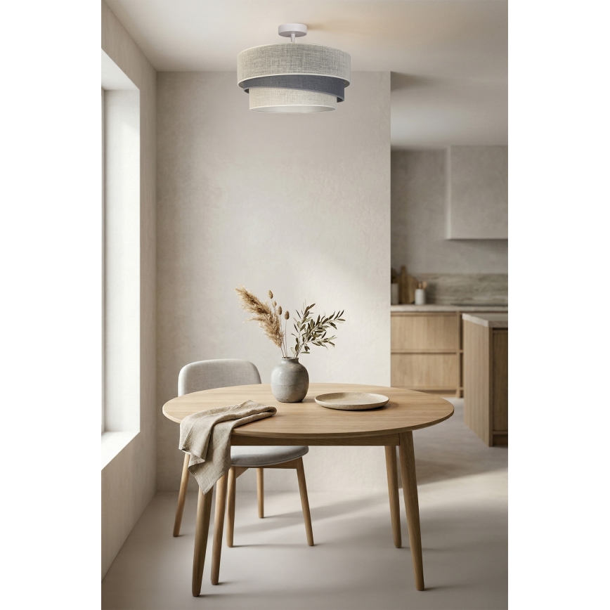 Brilagi - Plafonnier en applique TRIO 1xE27/60W/230V Ø 40 cm crème/gris