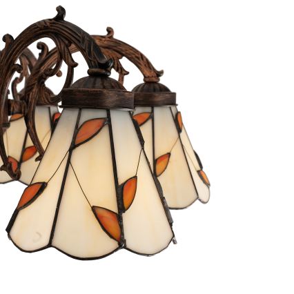 Brilagi - plafonnier en vitrail de style Tiffany FOLIA 6xE27/60W/230V Ø 60 cm