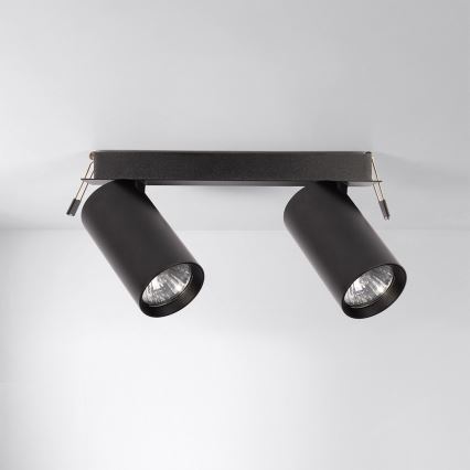 Brilagi - Plafonnier encastré SELE 2xGU10/30W/230V noir
