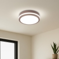 Brilagi - Plafonnier extérieur LED avec détecteur BENE LED/18W/230V Ø 21,5 cm marron IP54
