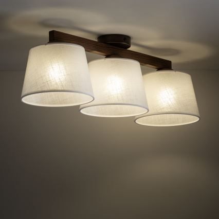 Brilagi - Plafonnier fixé au plafond LATTE 3xE27/60W/230V pin/blanc