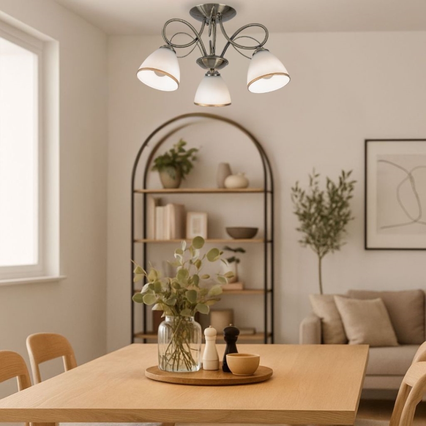 Brilagi - Plafonnier FRED 3xE27/60W/230V Ø 59 cm bronze