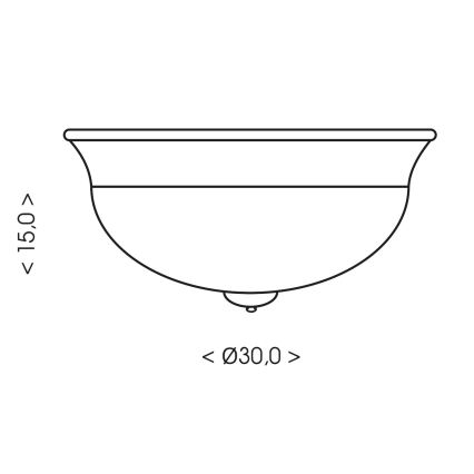 Brilagi - Plafonnier FRESCO 2xE27/40W/230V Ø 30 cm doré