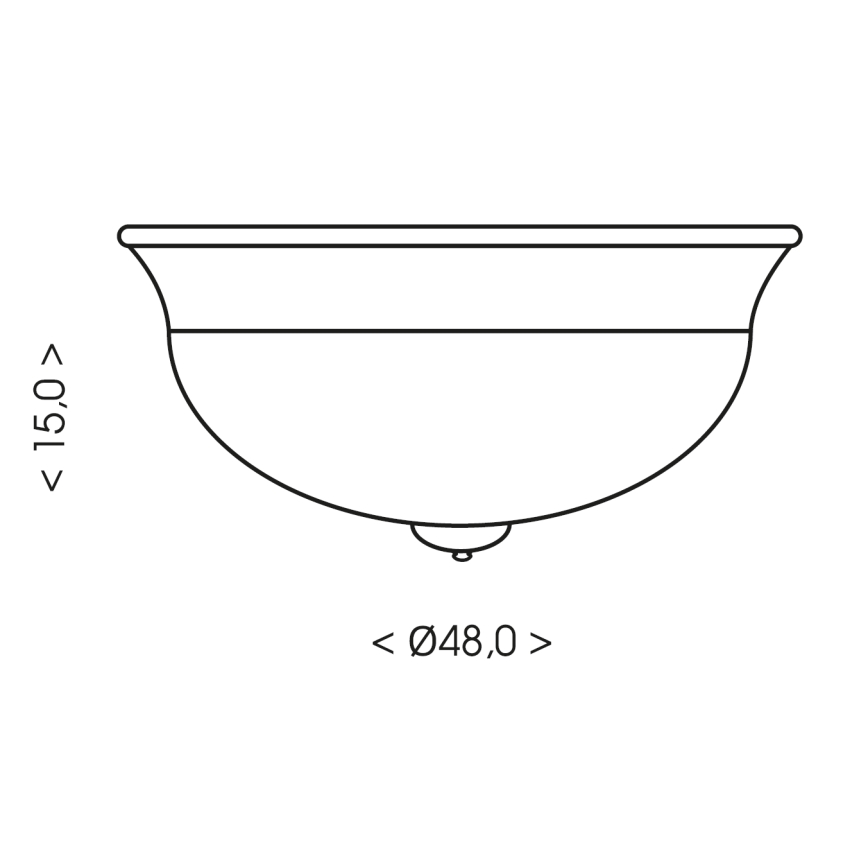Brilagi - Plafonnier FRESCO 3xE27/40W/230V Ø 48 cm marron