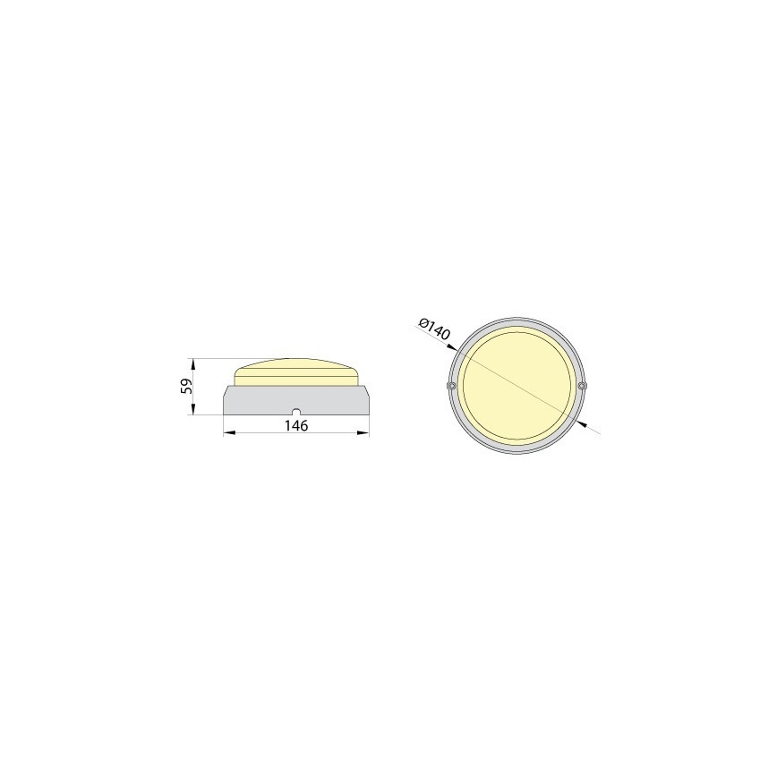Brilagi - Plafonnier industriel LED SIMA LED/12W/230V IP65 blanc