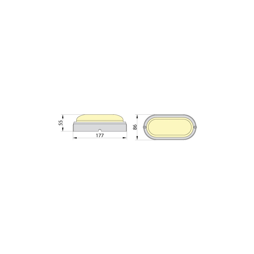 Brilagi - Plafonnier industriel LED SIMA LED/12W/230V IP65 blanc