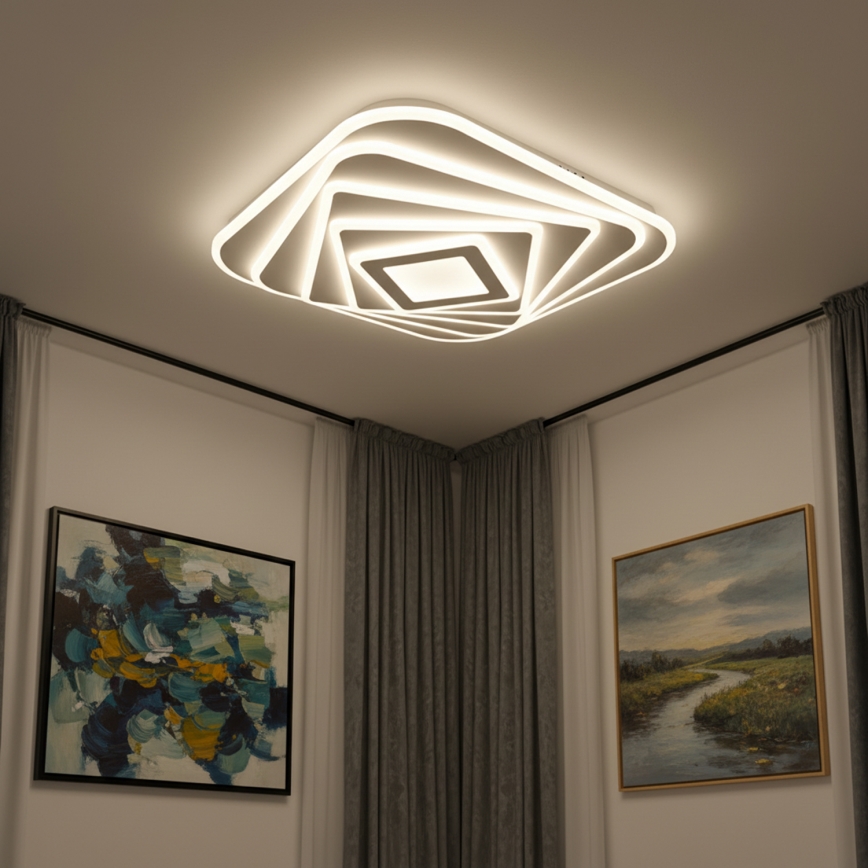 Brilagi - Plafonnier LED dimmable MODERN LED/210W/230V 3000-6000K 55x55 cm + télécommande