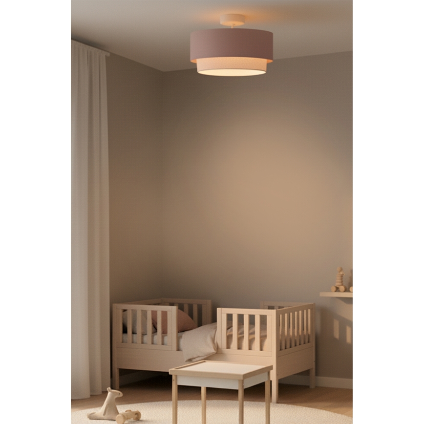 Brilagi - Plafonnier LED à montage en surface BOHO BOBO 1xE27/60W/230V Ø 40 cm rose/crème