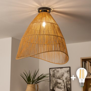 Brilagi - Plafonnier LED affleurant CERIA BOHO 1xE27/40W/230V Ø 70 cm marron