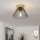 Brilagi - Plafonnier LED affleurant CERIA WIRE 1xE27/40W/230V Ø 21 cm noir/chêne