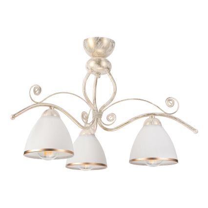 Brilagi - plafonnier LED ANTICO 3xE27/60W/230V patine blanche