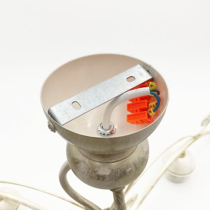 Brilagi - plafonnier LED ANTICO 3xE27/60W/230V patine blanche