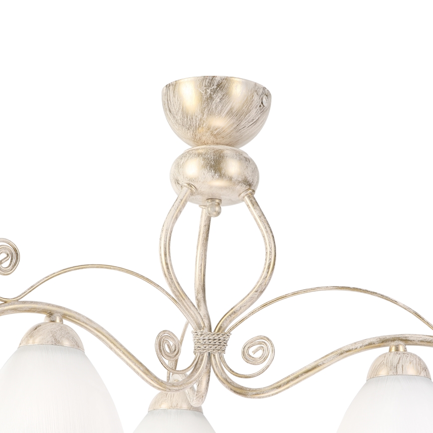 Brilagi - plafonnier LED ANTICO 3xE27/60W/230V patine blanche