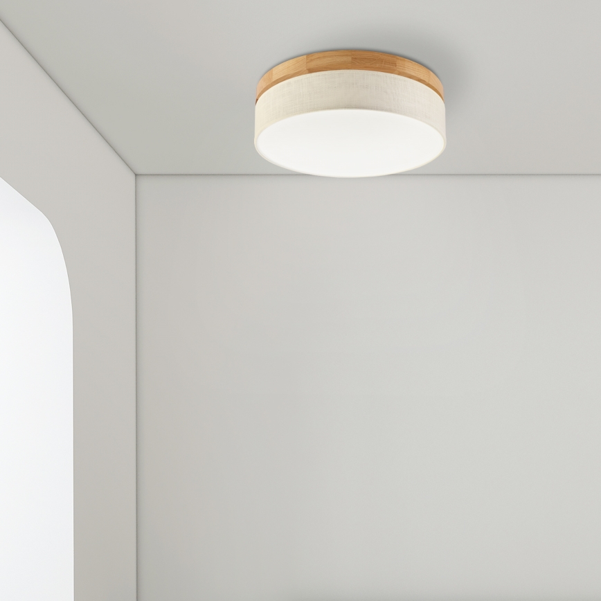 Brilagi - Plafonnier LED BELLADONNA 36W/230V Ø 40 cm crème/chêne