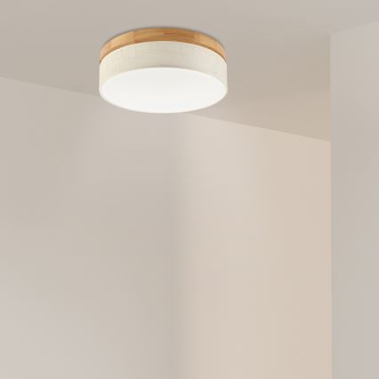 Brilagi - Plafonnier LED BELLADONNA 36W/230V Ø 40 cm crème/chêne