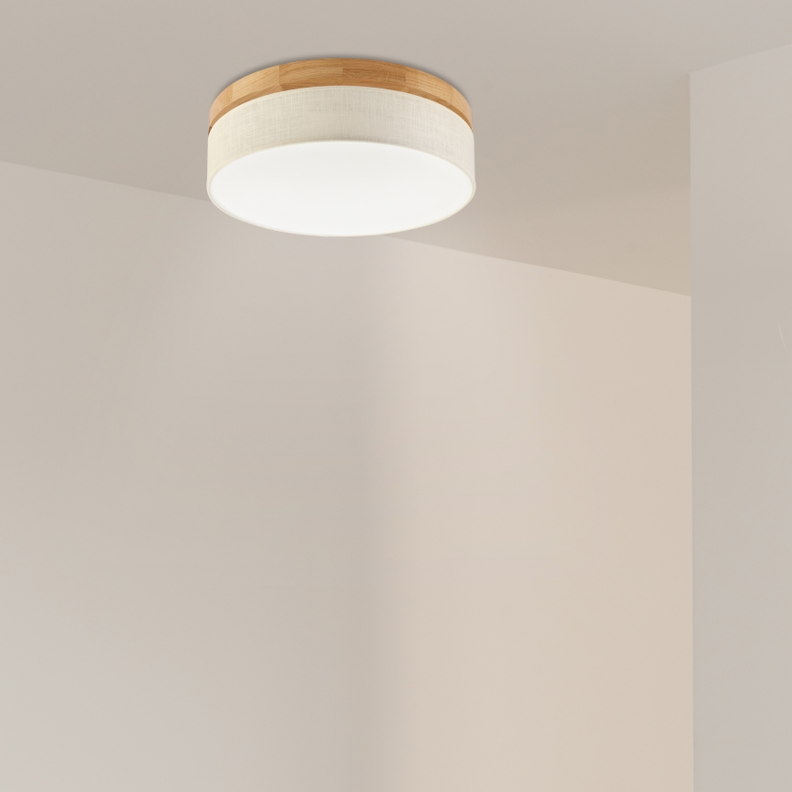Brilagi - Plafonnier LED BELLADONNA 36W/230V Ø 40 cm crème/chêne