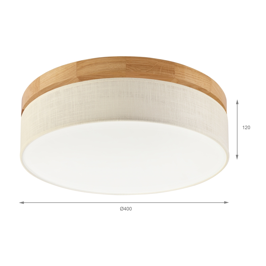 Brilagi - Plafonnier LED BELLADONNA 36W/230V Ø 40 cm crème/chêne
