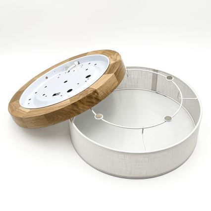 Brilagi - Plafonnier LED BELLADONNA LED/20W/230V Ø 30 cm blanc/chêne