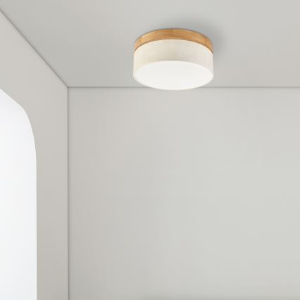 Brilagi - Plafonnier LED BELLADONNA LED/20W/230V Ø 30 cm crème/chêne
