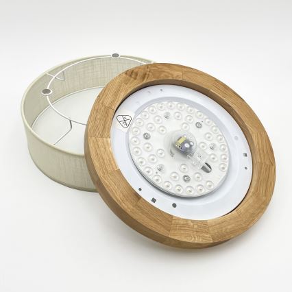 Brilagi - Plafonnier LED BELLADONNA LED/20W/230V Ø 30 cm crème/chêne