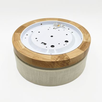 Brilagi - Plafonnier LED BELLADONNA LED/20W/230V Ø 30 cm crème/chêne