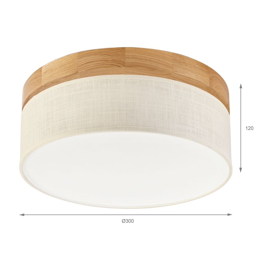 Brilagi - Plafonnier LED BELLADONNA LED/20W/230V Ø 30 cm crème/chêne