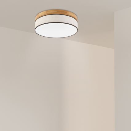 Brilagi - Plafonnier LED BELLADONNA LED/36W/230V Ø 40 cm crème/chêne