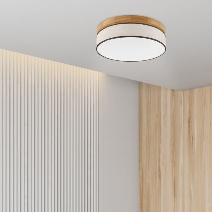 Brilagi - Plafonnier LED BELLADONNA LED/36W/230V Ø 40 cm crème/chêne