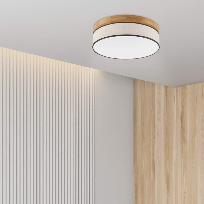 Brilagi - Plafonnier LED BELLADONNA LED/36W/230V Ø 40 cm crème/chêne