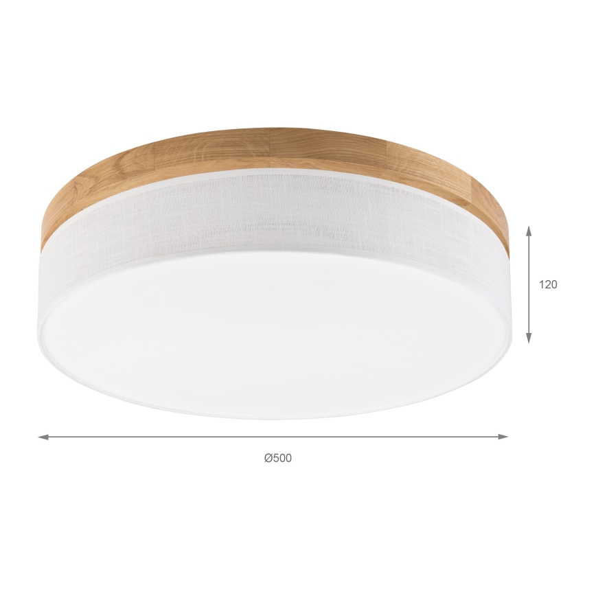 Brilagi - Plafonnier LED BELLADONNA LED/36W/230V Ø 50 cm blanc/chêne