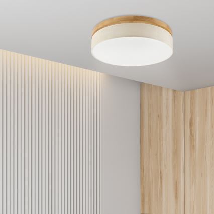 Brilagi - Plafonnier LED BELLADONNA LED/36W/230V Ø 50 cm crème/chêne