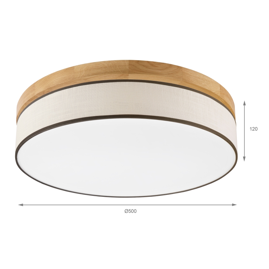 Brilagi - Plafonnier LED BELLADONNA LED/36W/230V, Ø 50 cm crème/chêne
