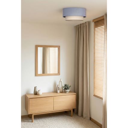 Brilagi - Plafonnier LED BOHO ECO 1xE27/10W/230V Ø 40 cm bleu/crème
