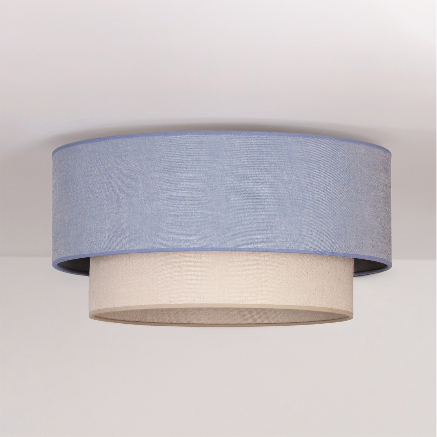 Brilagi - Plafonnier LED BOHO ECO 1xE27/10W/230V Ø 40 cm bleu/crème
