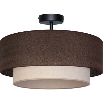 Brilagi - Plafonnier LED BOHO ECO 1xE27/10W/230V Ø 40 cm marron/crème