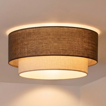 Brilagi - Plafonnier LED BOHO ECO 1xE27/10W/230V Ø 40 cm marron/crème