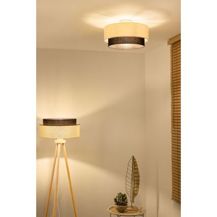 Brilagi - Plafonnier LED BOHO STYLE 1xE27/15W/230V Ø 40 cm crème/marron