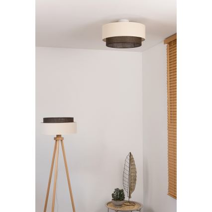 Brilagi - Plafonnier LED BOHO STYLE 1xE27/15W/230V Ø 40 cm crème/marron