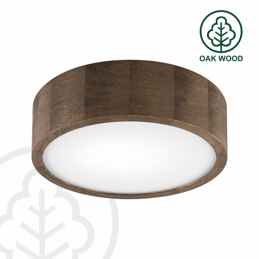 Brilagi - Plafonnier LED CARVALHO 1xE27/15W/230V finition chêne-noyer Ø 27 cm