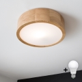 Brilagi - Plafonnier LED CARVALHO 1xE27/60W/230V chêne d. 27,5 cm