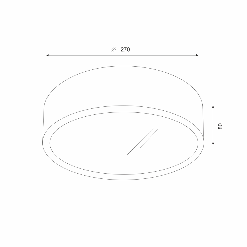 Brilagi - Plafonnier LED CARVALHO 1xE27/60W/230V chêne noyer d. 27 cm