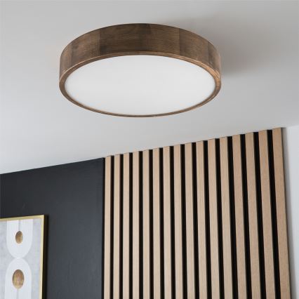 Brilagi - Plafonnier LED CARVALHO 3xE27/60W/230V chêne noyer d. 47 cm