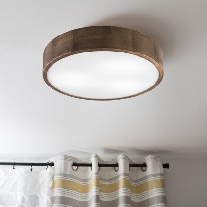 Brilagi - Plafonnier LED CARVALHO 3xE27/60W/230V chêne noyer d. 47 cm