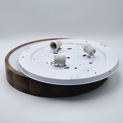 Brilagi - Plafonnier LED CARVALHO 3xE27/60W/230V chêne noyer d. 47 cm