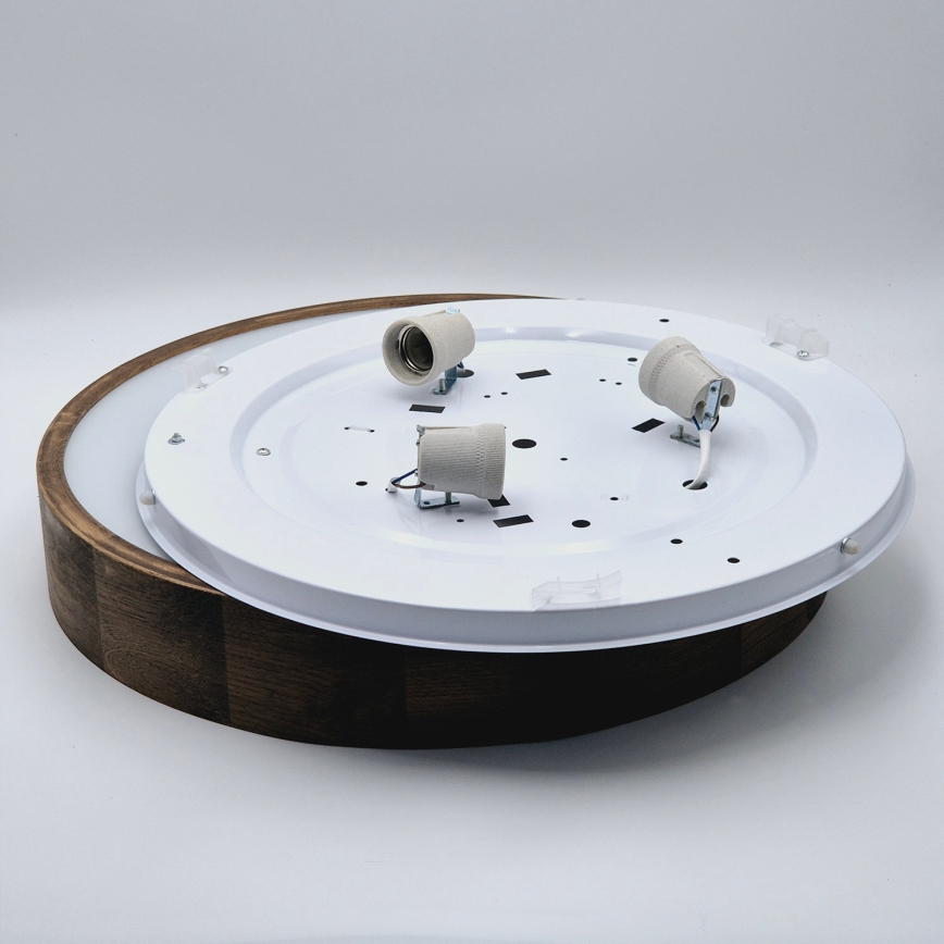 Brilagi - Plafonnier LED CARVALHO 3xE27/60W/230V chêne noyer d. 47 cm