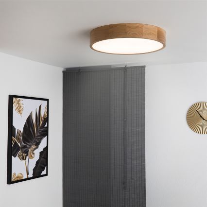 Brilagi - Plafonnier LED CARVALHO LED/36W/230V chêne Ø 47,5 cm