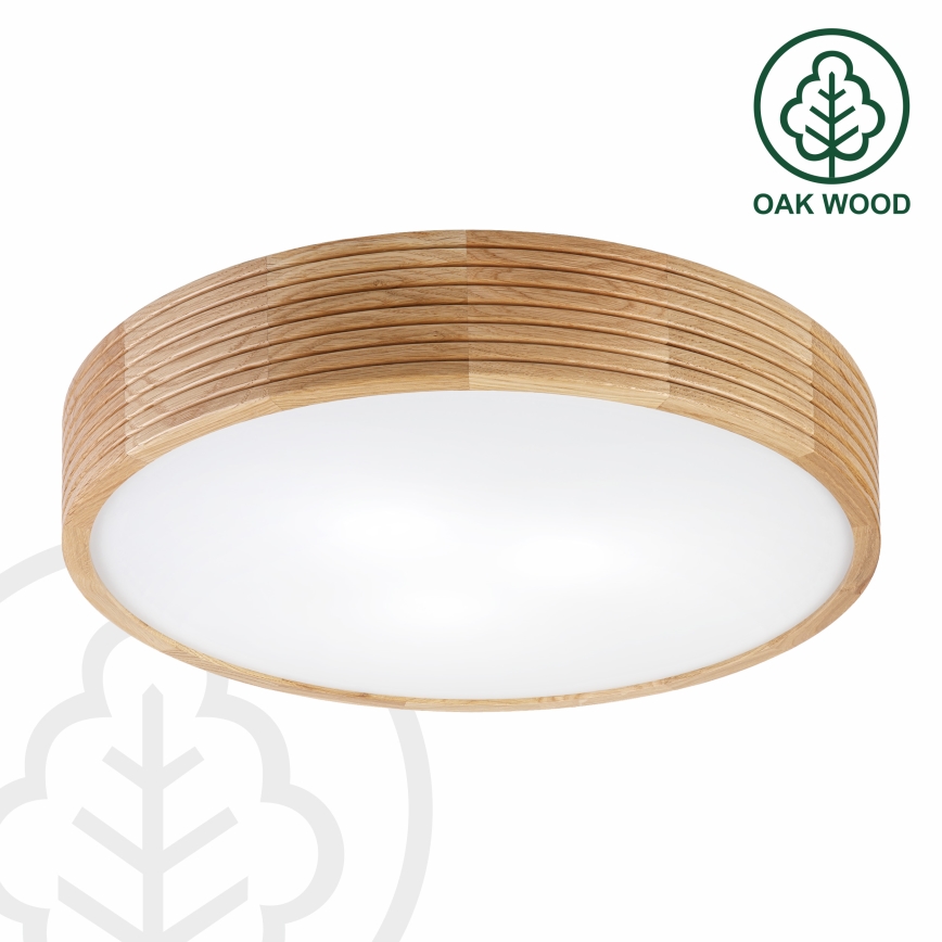 Brilagi - Plafonnier LED CARVALHO MODERN 3xE27/60W/230V Ø 47,5 cm chêne