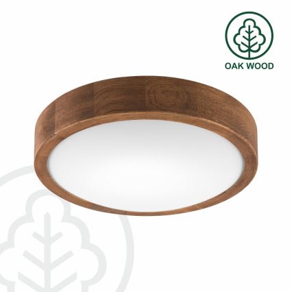 Brilagi - Plafonnier LED CARVALHO SLIM 1xE27/60W/230V chêne cerise d. 27 cm
