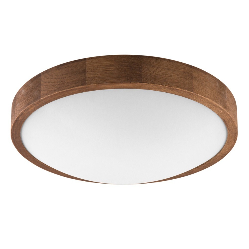 Brilagi - Plafonnier LED CARVALHO SLIM 2xE27/15W/230V finition chêne/cerisier Ø 37 cm