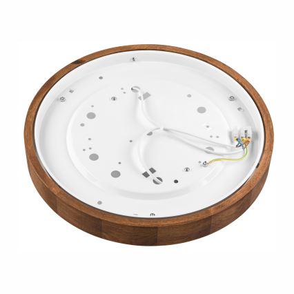 Brilagi - Plafonnier LED CARVALHO SLIM 2xE27/15W/230V finition chêne/cerisier Ø 37 cm